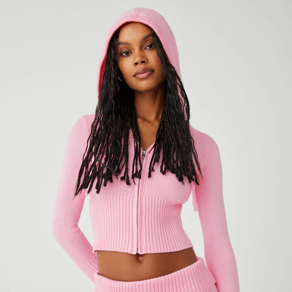 Zip Up Hoodie & Low Waist Pants Set
