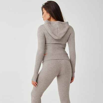 Zip Up Hoodie & Low Waist Pants Set